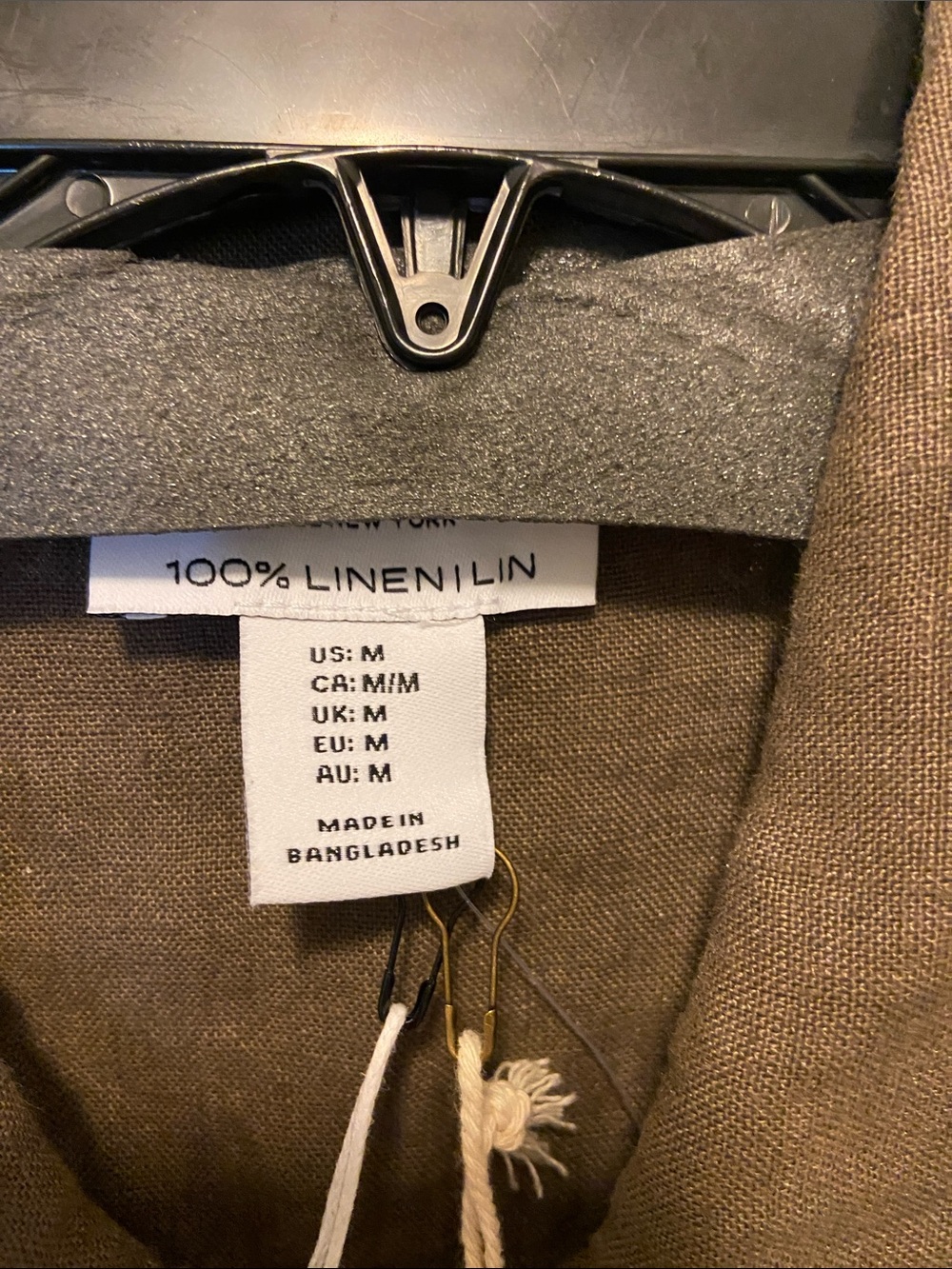 Olive Brown Linen Jean Jacket - Picture 4 of 12